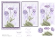 cup972488_79993 - PURPLE FLORAL QUICK CARD: 4x6 Thank You/Birthday/Other Occasion Card, With Decoupage & 5 Sentiment Tags