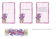 3 PINK & PURPLE FLORAL INSERTS WITH BUTTERFLY: 1 Blank, 2 With Verse, Plus Bonus Gift Tag & Commercial Use