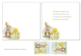 2 HAPPY BUNNY RABBIT INSERTS: 1 Blank, 1 With Verse, & Bonus Gift Tag