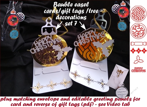 BAUBLE EASEL CARDS - SET SEVEN (2020)