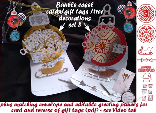 BAUBLE EASEL CARDS - SET EIGHT (2020)
