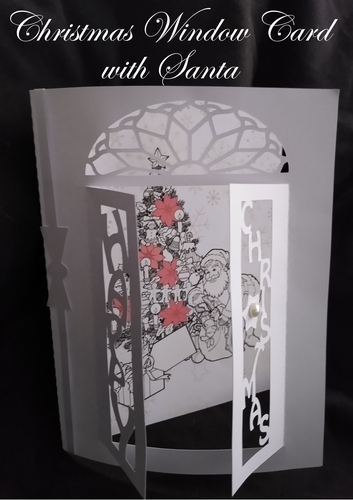 CHRISTMAS WINDOW CARD with SANTA (2020)