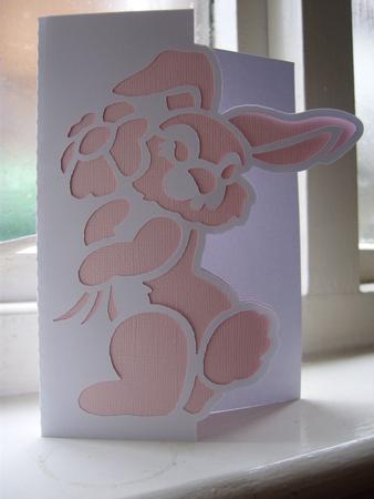 Easter Bunny 2 Over the Edge Card