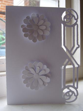 Border Edge Card 16 with Flowers