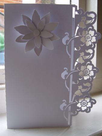 Border Edge Card 17 with Flower