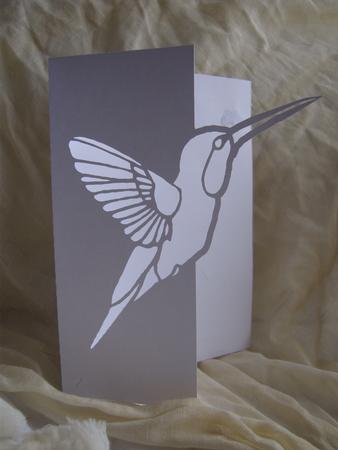 Humming Bird Over the Edge Card