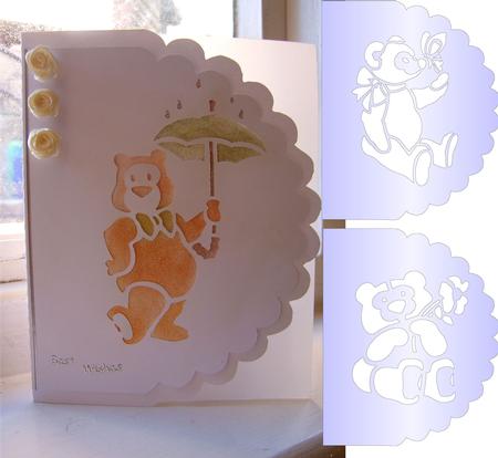 3 in 1 Teddy Scallop Card