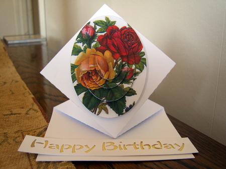 Spring Card Red And Yellow Roses