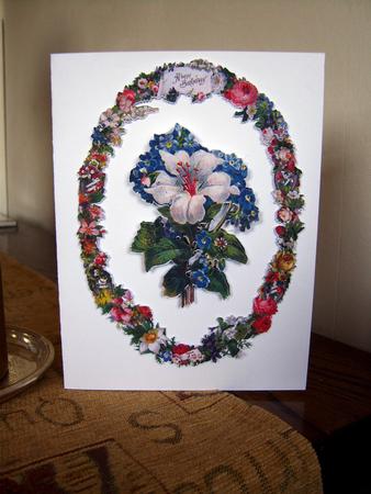 Victorian Flowers Card