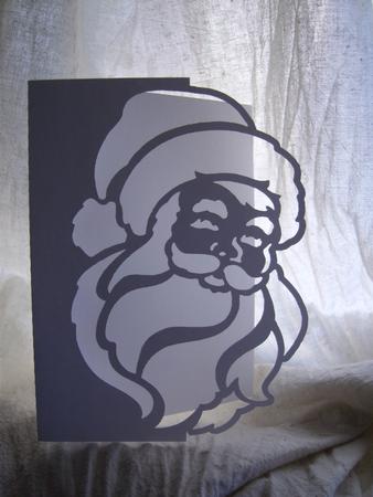 Father Christmas Over The Edge Card 1