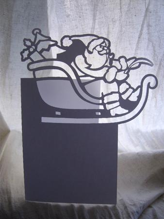 Santas Sleigh Over The Top Card