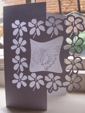 Over The Edge Frame Aperture Card 1 With Butterfly