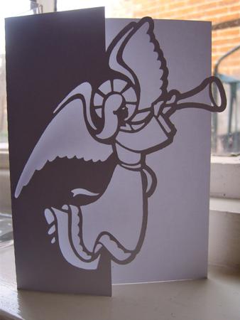 Christmas Angel Over The Edge Card