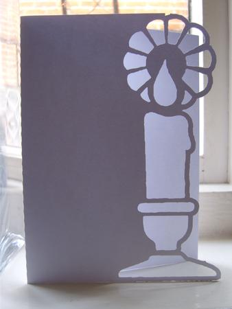 Christmas Candle Over The Edge Card