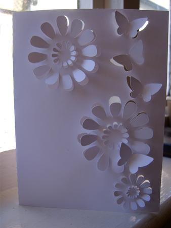 Pop Up Flower Card With Butterflies