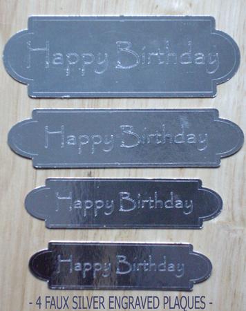 Faux Silver Engraved Greeting Plaques