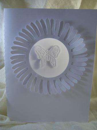 Flower Burst 2 Card With Embossed Effect Butterfly