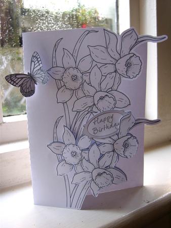 SCANNCUT OPTIMISED Line Art (over The Edge) Card 18 With Butterflly