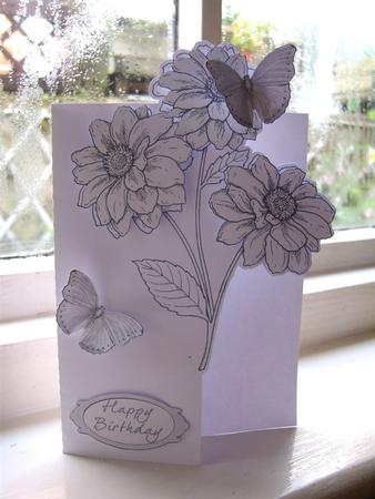 SCANNCUT OPTIMISED Line Art (over The Edge) Card 19 With Butterflies
