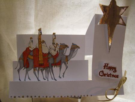 Three Kings Christmas Line Art Side Step Card