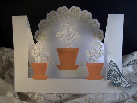Flower Pot Centre Step Card