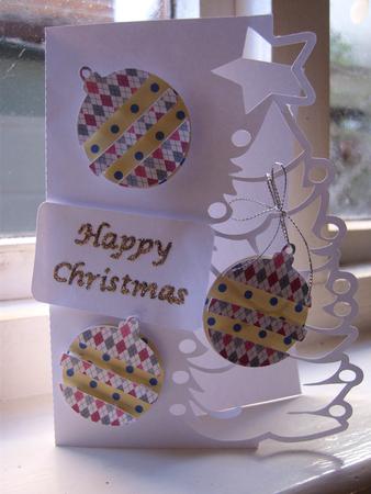 Christmas Tree And Baubles Card