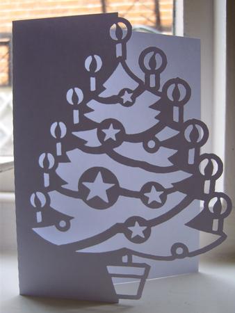 Christmas Tree Over The Edge Card 1