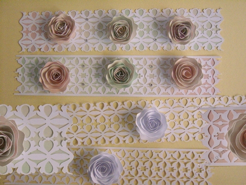 Lacy Ribbons 1 with Spiral roses