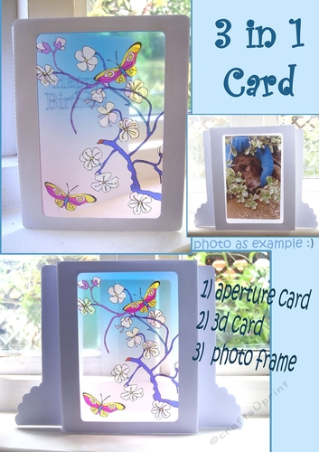 BUTTERFLIES 3D SUNCATCHER (3 IN 1) CARD