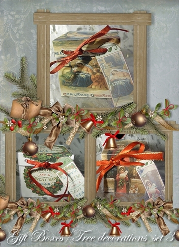 SCANNCUT Optimised Christmas Gift Boxes / tree decorations - Set 3