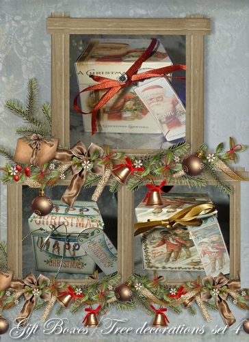 SCANNCUT Optimised Christmas Gift Boxes / tree decorations - Set 4
