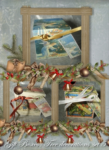 SCANNCUT Optimised Christmas Gift Boxes / tree decorations - Set 5
