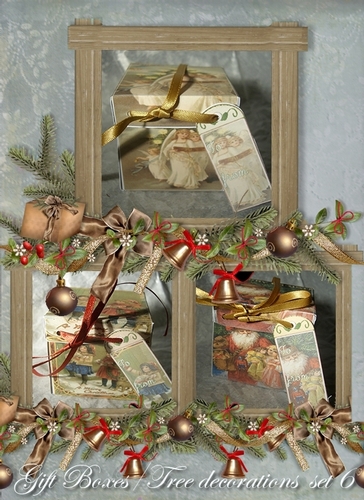 SCANNCUT Optimised Christmas Gift Boxes / tree decorations - Set 6