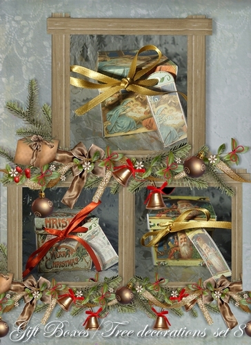 SCANNCUT Optimised Christmas Gift Boxes / tree decorations - Set 8