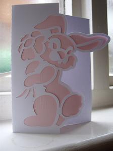 Easter Bunny 2 Over the Edge Card