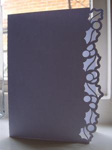 Christmas Holly Border Edge Card