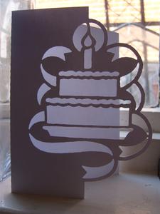 Birthday Cake Over the Edge Card