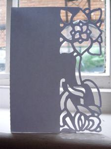 Stylised Flower Over the Edge Card