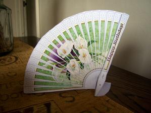 Lily Fan Card - Birthday And Mothers Day