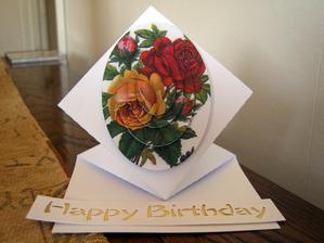 Spring Card Red And Yellow Roses