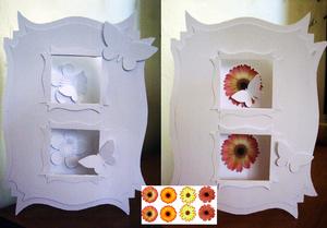 Fancy Frame Card With Flowers And Butterflies