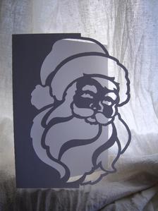 Father Christmas Over The Edge Card 1