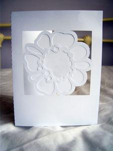 Embossed Effect Framed Flower