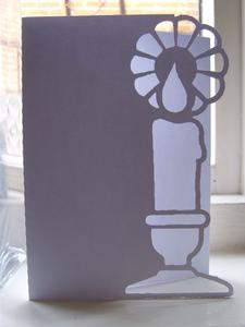 Christmas Candle Over The Edge Card