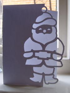 Father Christmas 3 Over The Edge Card