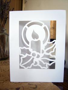 Christmas Candle Frame Card