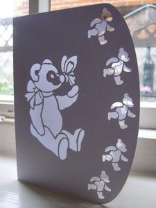 Curved Edge Teddy Card