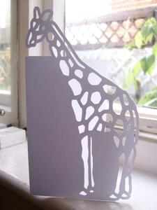 Giraffe Over The Edge Card