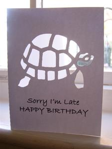 Tortoise (belated Birthday) Card