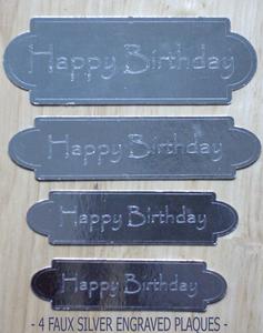 Faux Silver Engraved Greeting Plaques